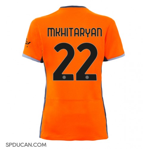 Zenski Nogometni Dres Inter Milan Henrikh Mkhitaryan #22 Rezervni 2023-24 Kratak Rukav